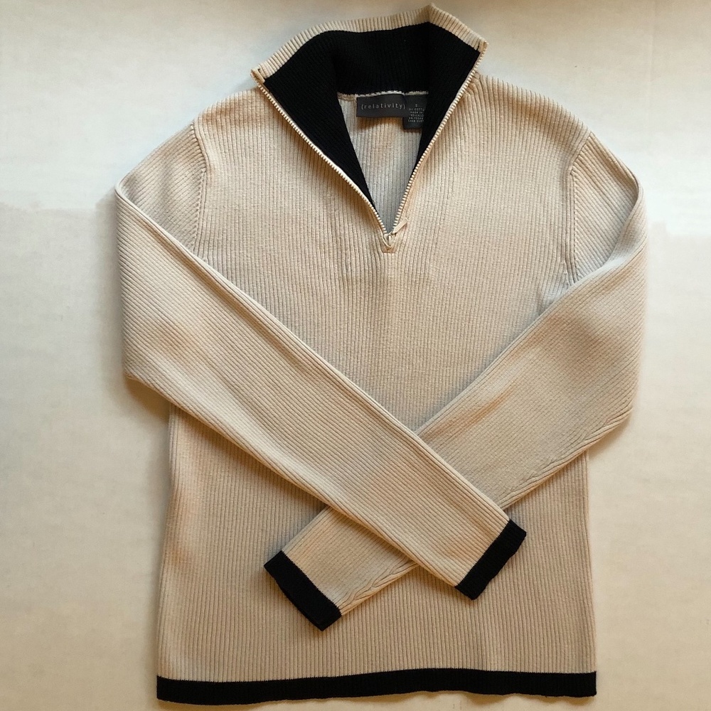 Relativity Front Zip Turtleneck Sweater